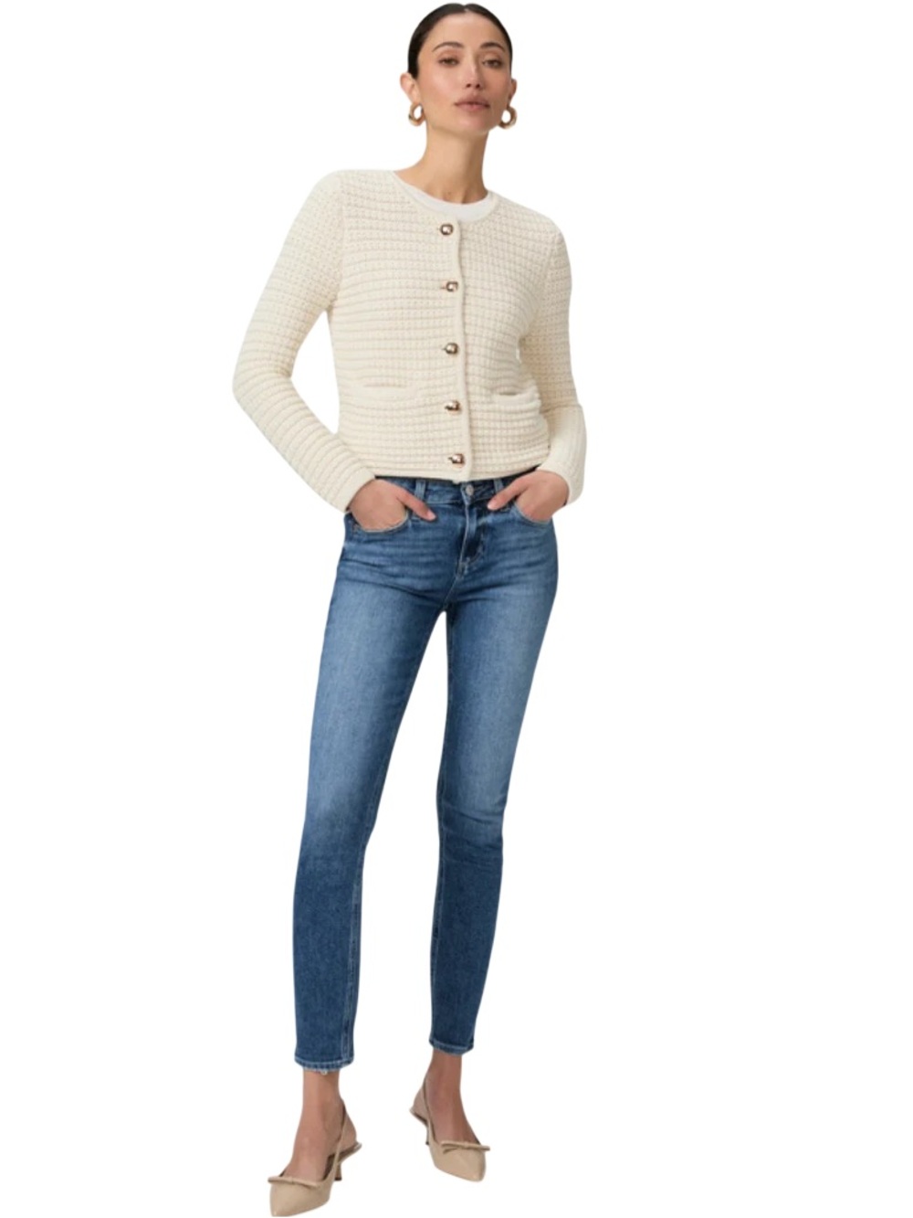 PAIGE “VERDUGO ANKLE” Mid-Rise Skinny Jeans In “DAPHNE”, Size 32